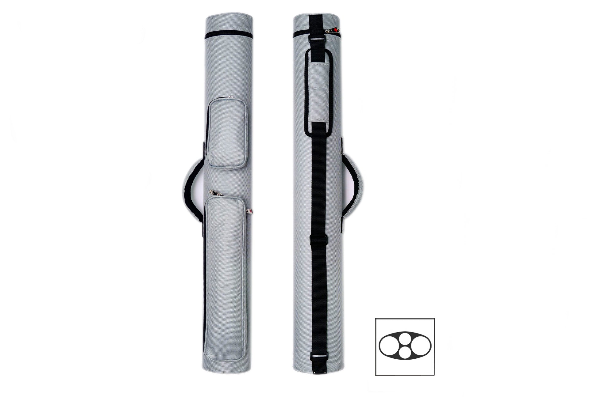 Delta Cue 033-004C-GY 2Bx2S Gray Billiards Pool Cue Stick Case - coolpooltables.com