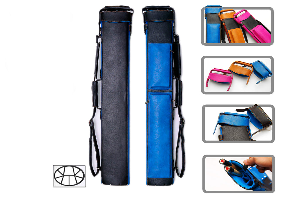 Delta Cue 033-017-9-BL 3Bx6S Blue Billiards Pool Cue Stick Case
