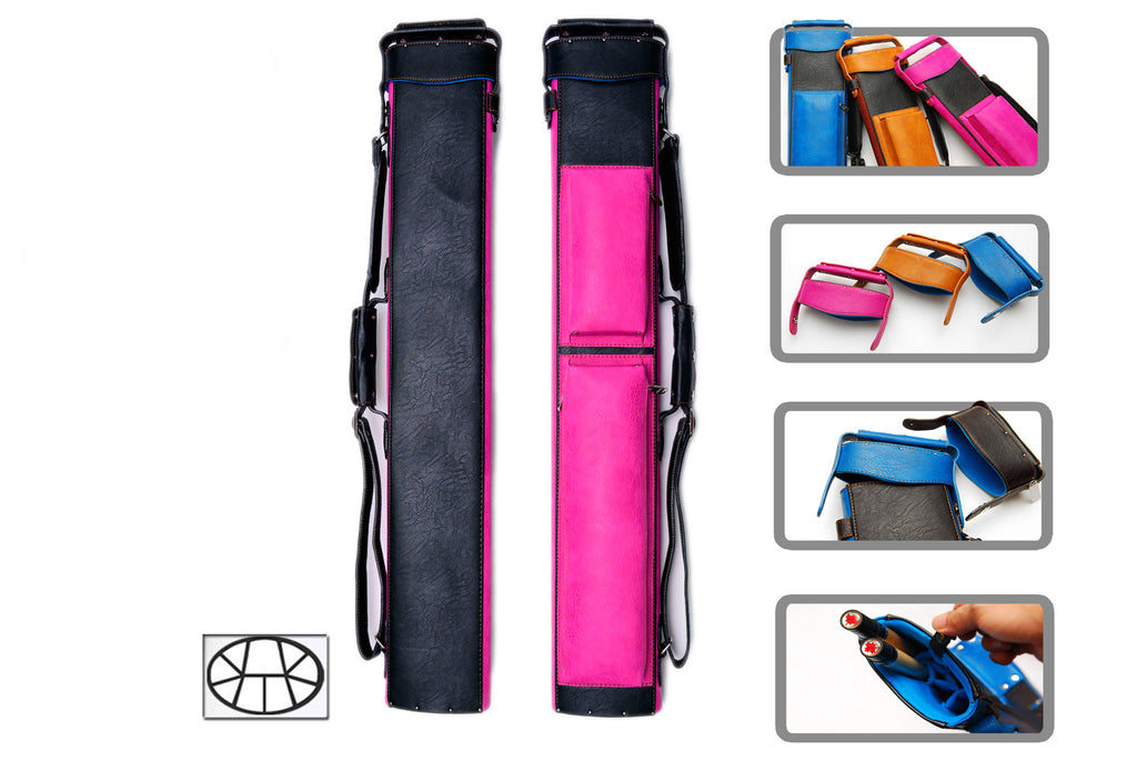 Delta Cue 033-017-9-PK 3Bx6S Pink Billiards Pool Cue Stick Case