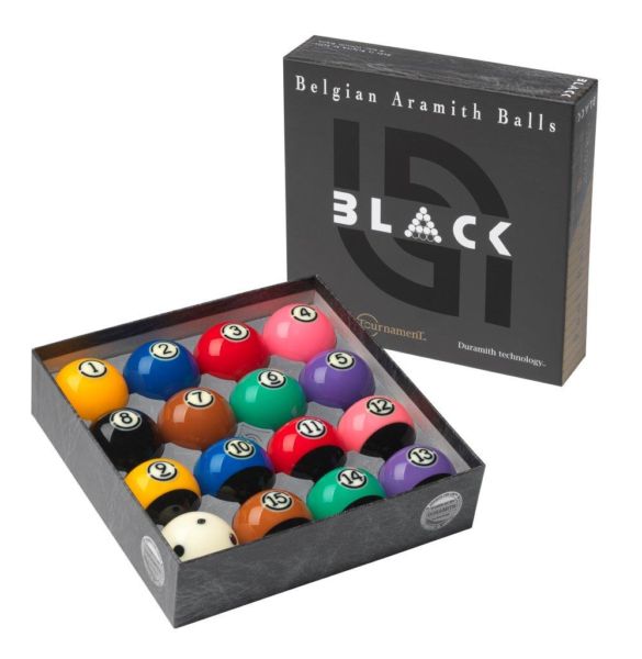 Aramith Black Pool Ball Set