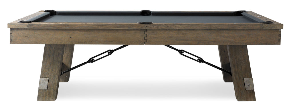 8' Plank and Hide Isaac Pool Table - Silvered Oak