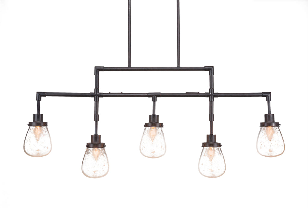 Toltec 1235-DG-471 Meridian 5 Bulbs Bar Billiards Pool Table Island Light