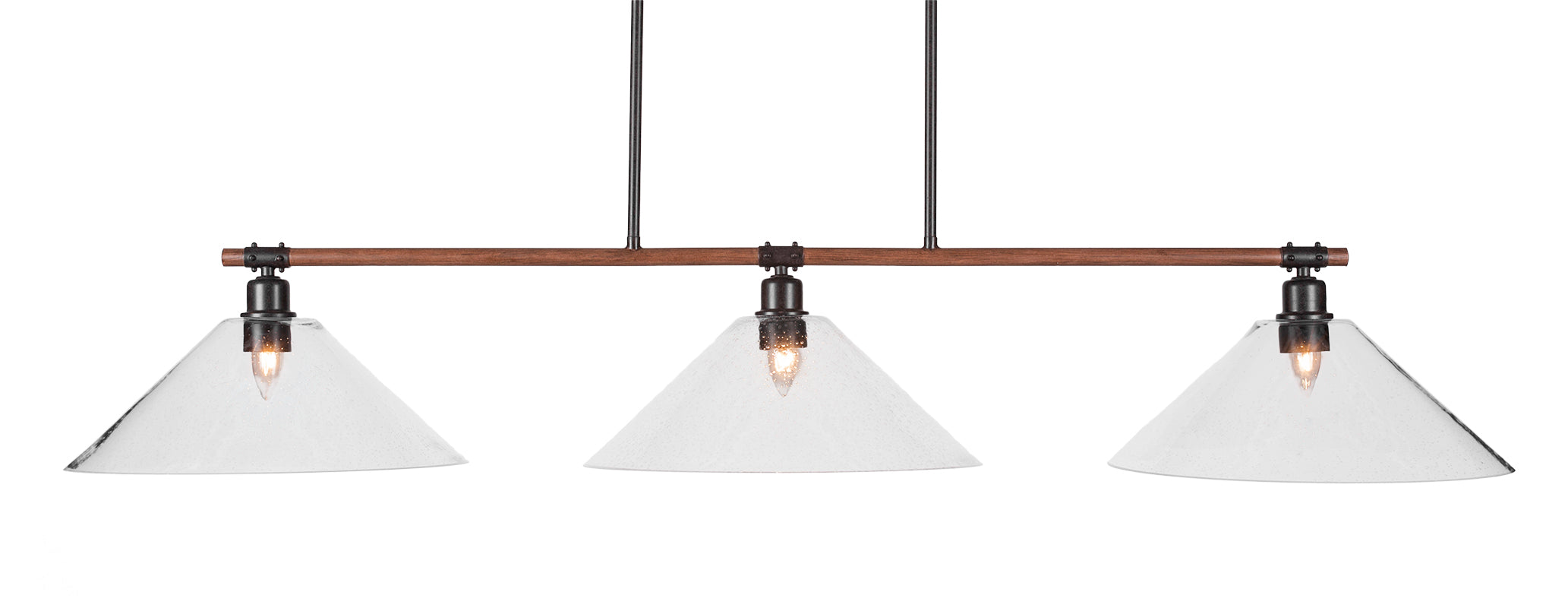 Toltec 1763-308 Blacksmith 3 Bulbs Bar Billiards Pool Table Island Light - coolpooltables.com