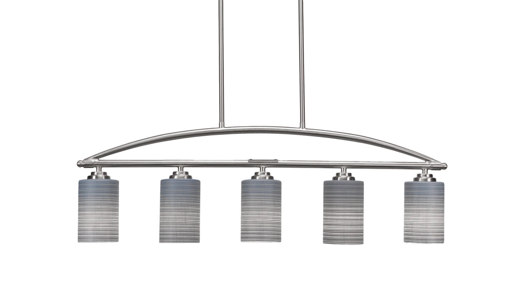 Toltec 2435-BN-4062 Marquise 5 Bulbs Bar Billiards Pool Table Island Light