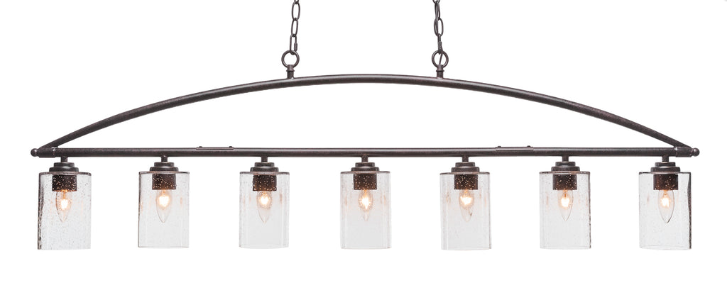 Toltec 2437-DG-300 Marquise 7 Bulbs Bar Billiards Pool Table Island Light