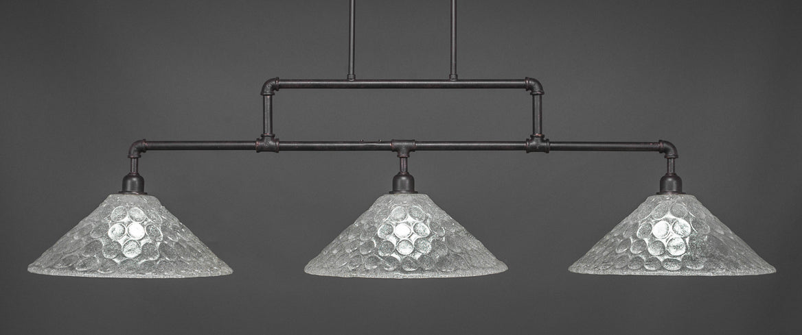 Toltec 333-DG-411 Vintage 3 Bulbs Bar Billiards Pool Table Island Light - coolpooltables.com