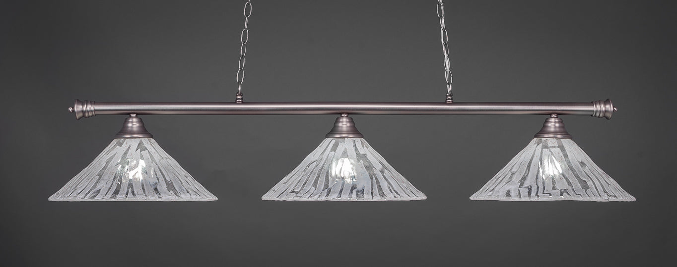 Toltec 373-BN-719 Oxford 3 Bulbs Bar Billiards Pool Table Island Light - coolpooltables.com