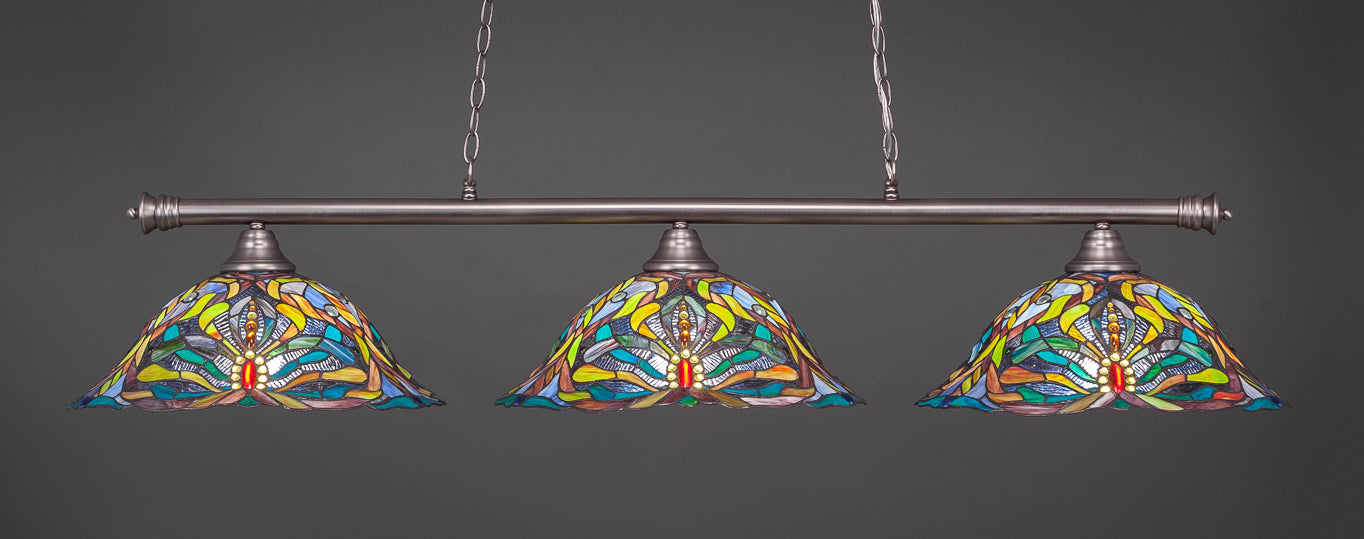 Toltec 373-BN-990 Oxford 3 Bulbs Bar Billiards Pool Table Island Light - coolpooltables.com