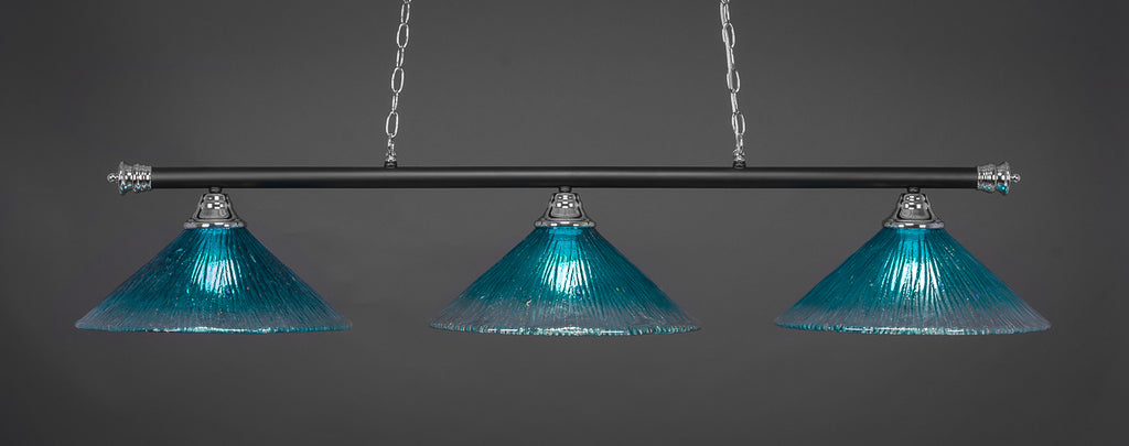 Toltec 373-CHMB-715 Oxford 3 Bulbs Bar Billiards Pool Table Island Light