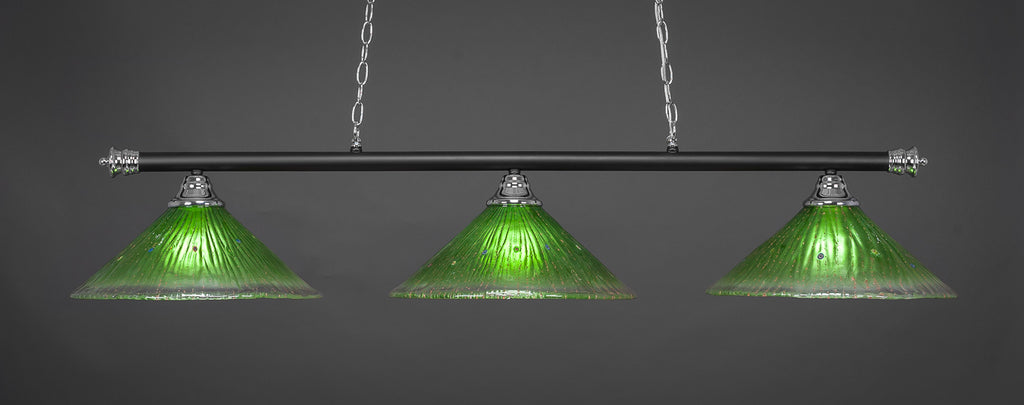 Toltec 373-CHMB-717 Oxford 3 Bulbs Bar Billiards Pool Table Island Light