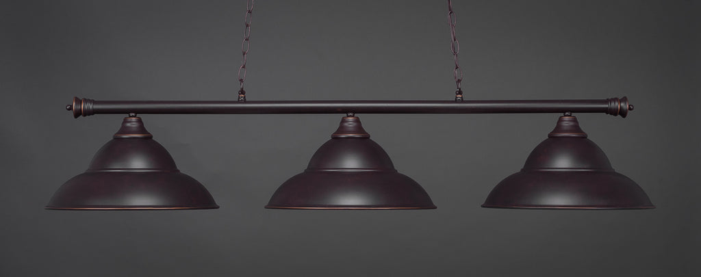 Toltec 373-DG-429-DG Oxford 3 Bulbs Bar Billiards Pool Table Island Light