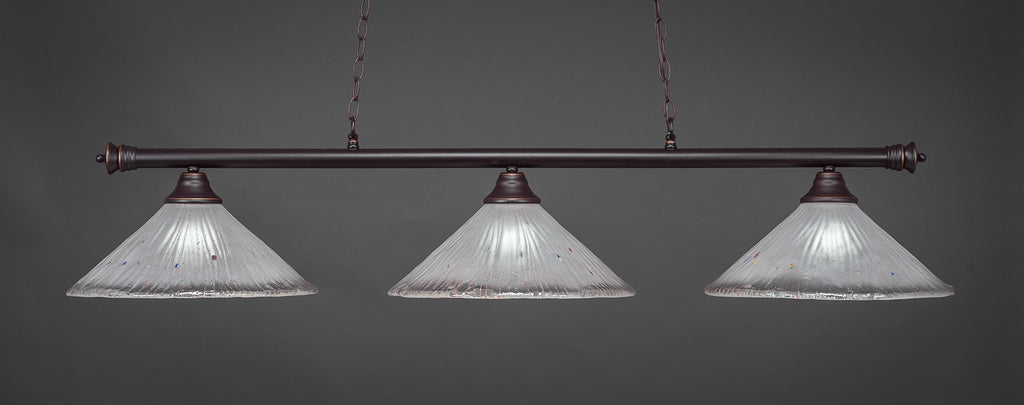 Toltec 373-DG-711 Oxford 3 Bulbs Bar Billiards Pool Table Island Light