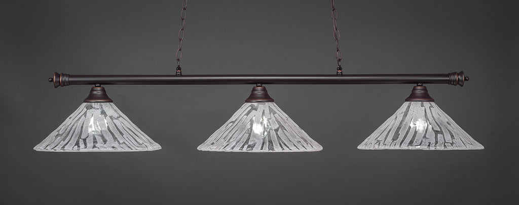 Toltec 373-DG-719 Oxford 3 Bulbs Bar Billiards Pool Table Island Light