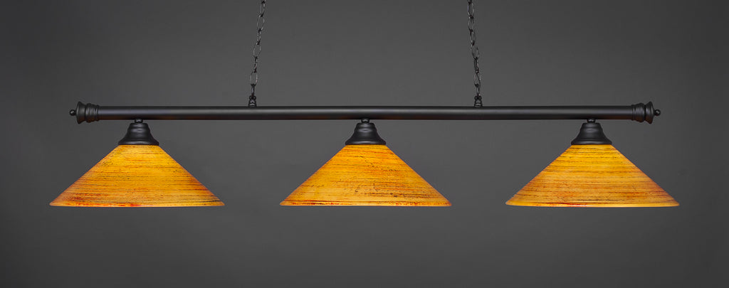 Toltec 373-MB-414 Oxford 3 Bulbs Bar Billiards Pool Table Island Light