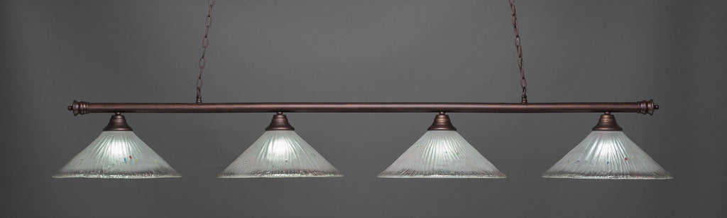 Toltec 374-BRZ-711 Oxford 4 Bulbs Bar Billiards Pool Table Island Light