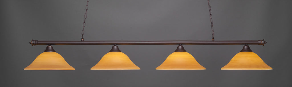 Toltec 374-DG-622 Oxford 4 Bulbs Bar Billiards Pool Table Island Light