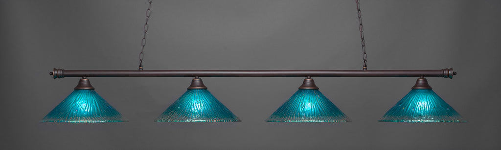 Toltec 374-DG-715 Oxford 4 Bulbs Bar Billiards Pool Table Island Light