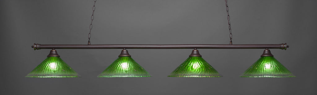 Toltec 374-DG-717 Oxford 4 Bulbs Bar Billiards Pool Table Island Light