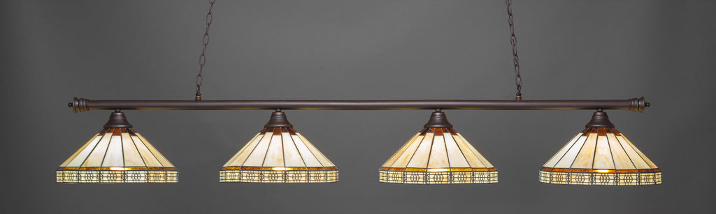 Toltec 374-DG-964 Oxford 4 Bulbs Bar Billiards Pool Table Island Light