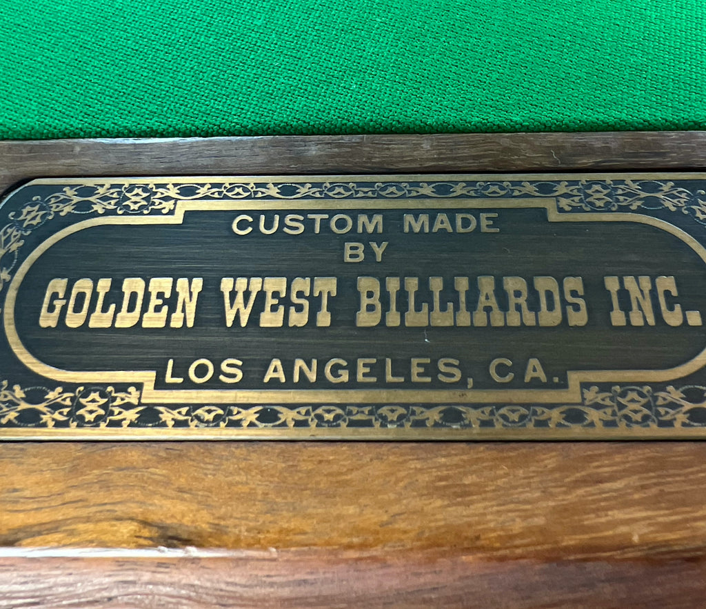 Used 9' Golden West Victorian Pool Table