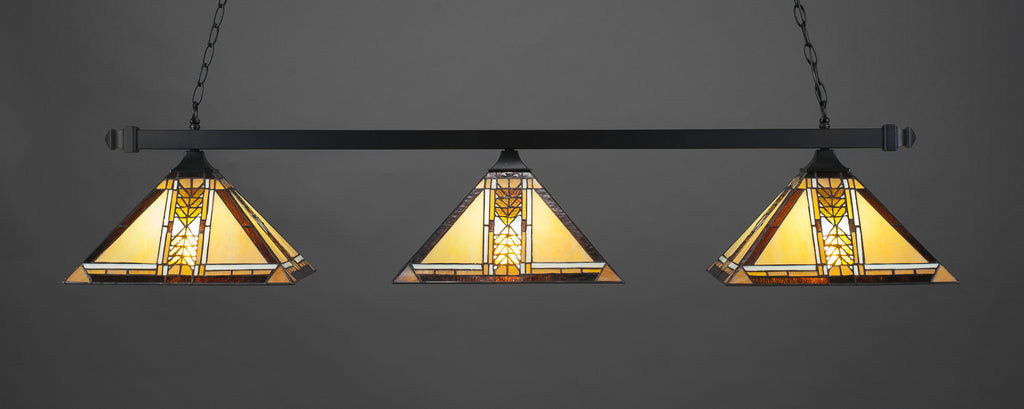 Toltec 403-MB-986 Square 3 Bulbs Bar Billiards Pool Table Island Light