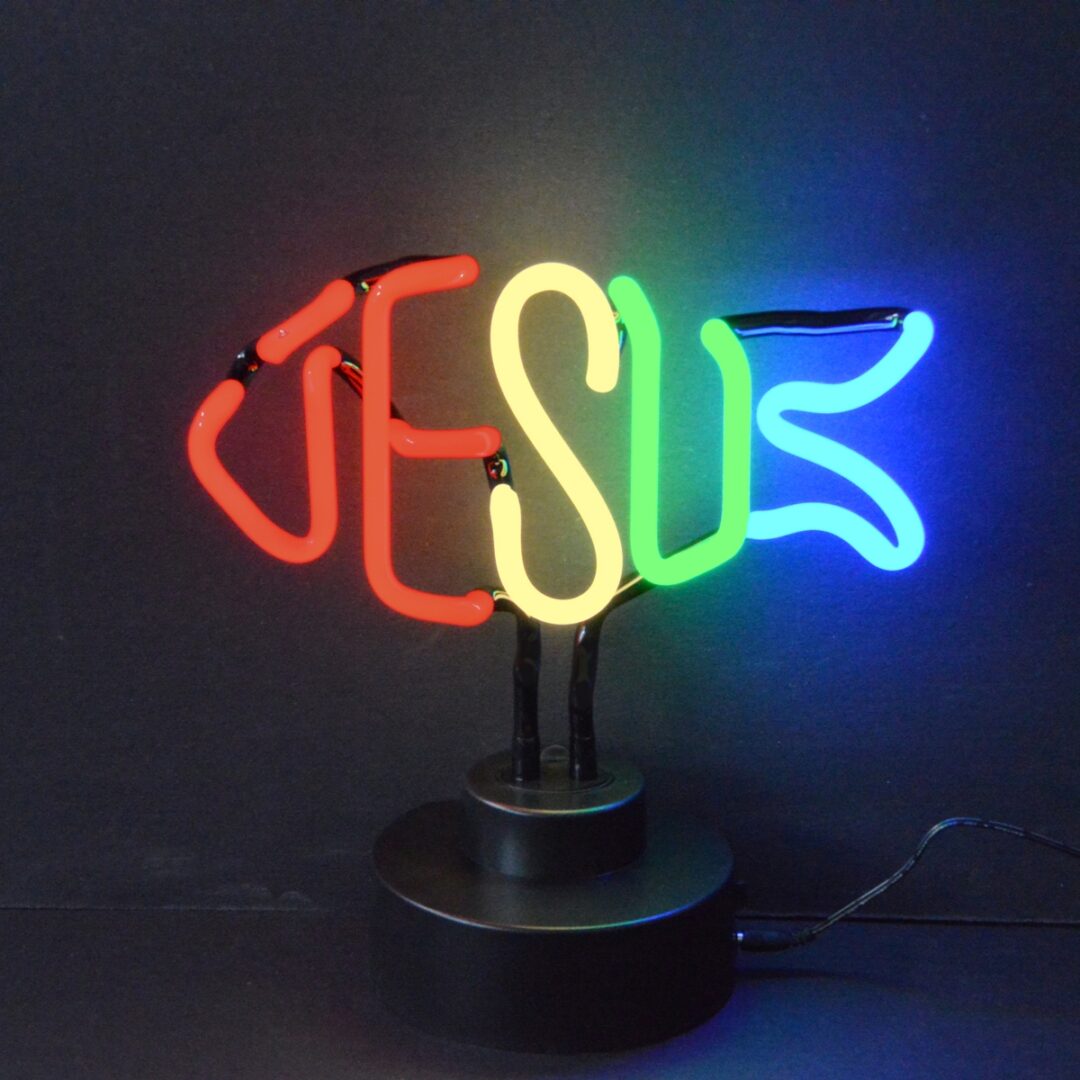 JESUS FISH NEON SCULPTURE