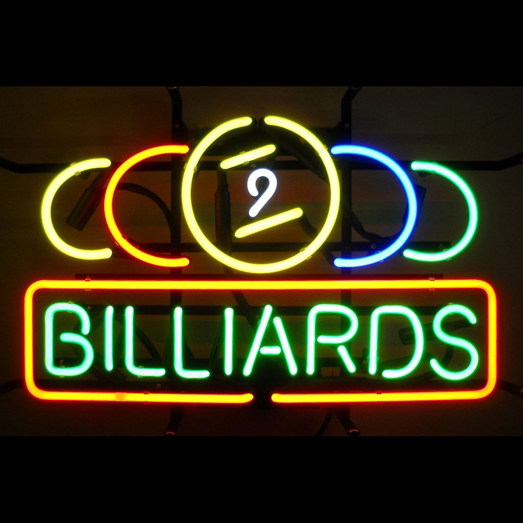 9 Ball Billiards Neon Sign