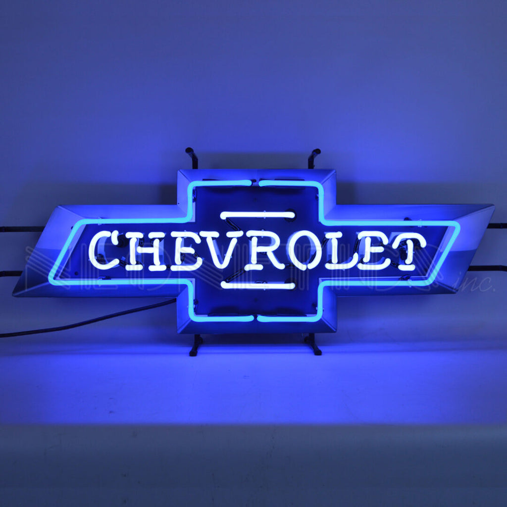 CHEVROLET BOWTIE NEON SIGN WITH BACKING