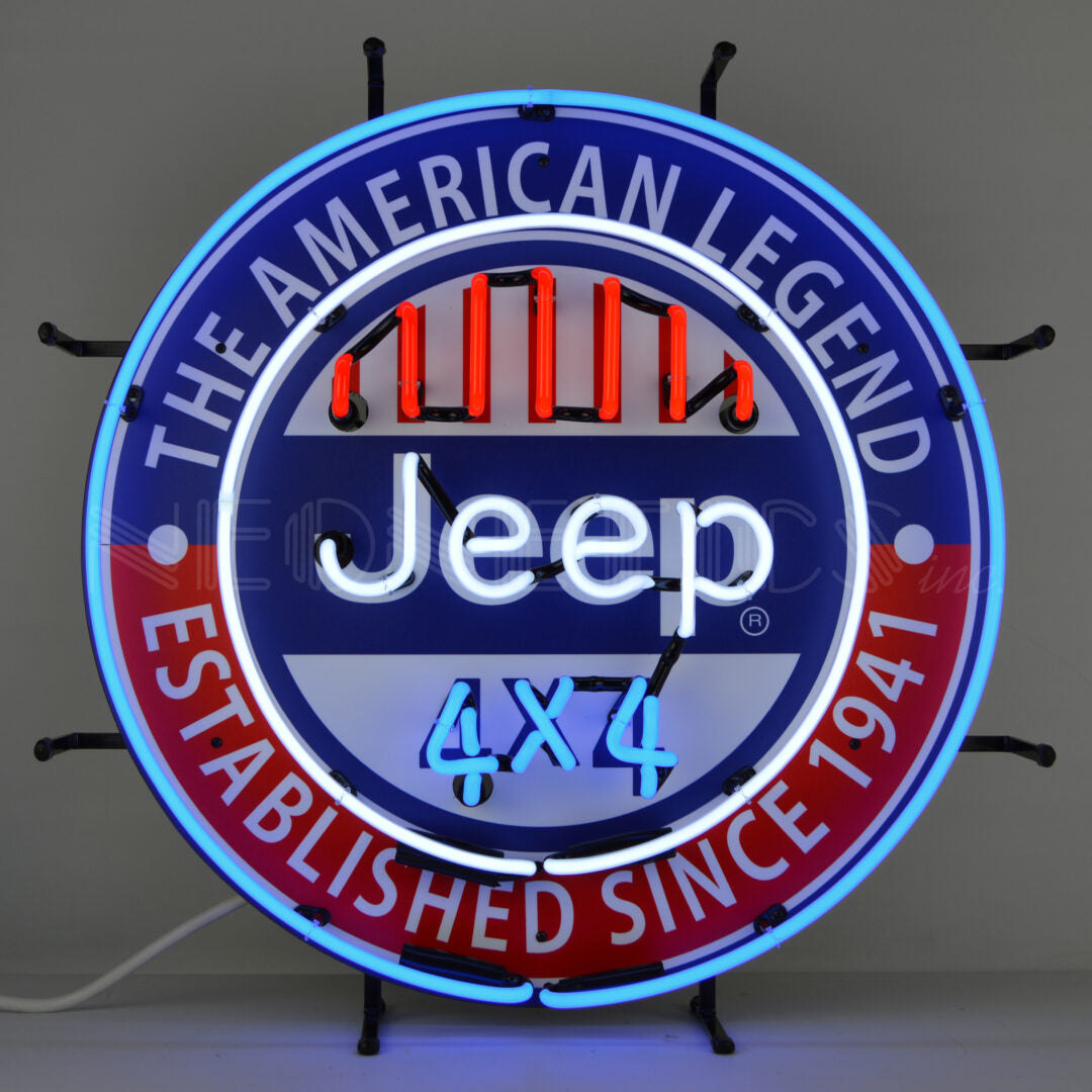 JEEP 4X4 THE AMERICAN LEGEND NEON SIGN