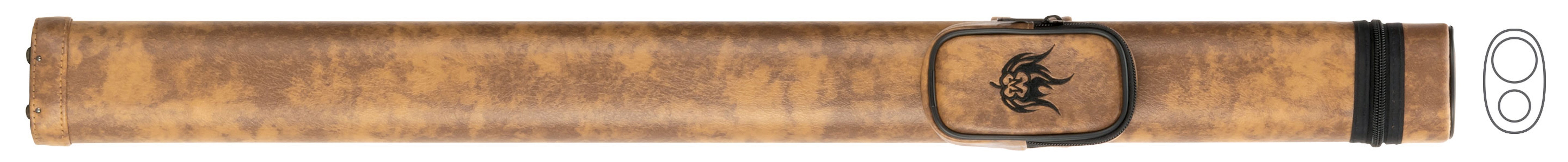McDermott 75-0909 1Bx1S Brown/Tan Billiards Pool Cue Stick Case - coolpooltables.com
