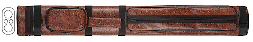 McDermott 75-0914 2Bx2S Brown Billiards Pool Cue Stick Case
