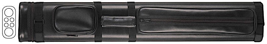 McDermott 2Bx4S Black Billiards Pool Cue Stick Case