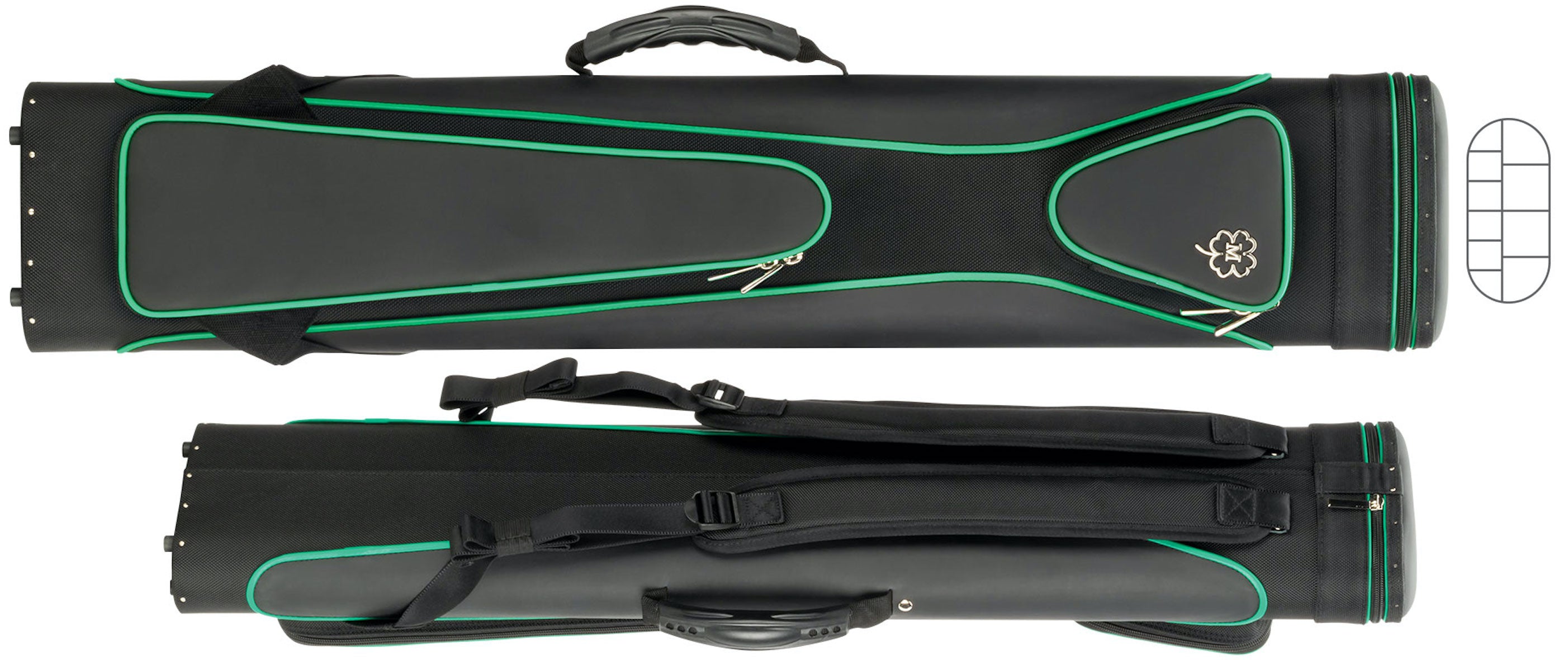 McDermott 75-0942 4Bx6S Black Billiards Pool Cue Stick Case - coolpooltables.com