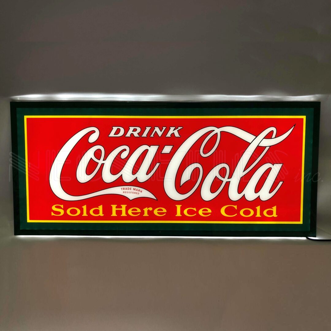SLIM LED - DRINK COCA-COLA SOLD HERE ICE COLD SLIM LED SIGN