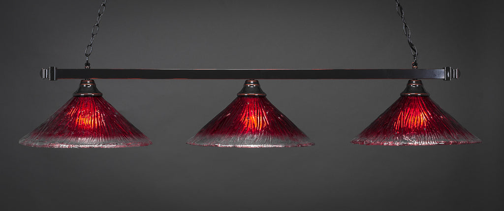 Toltec 803-BC-716 Square 3 Bulbs Bar Billiards Pool Table Island Light