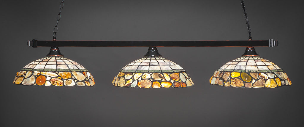 Toltec 803-BC-973 Square 3 Bulbs Bar Billiards Pool Table Island Light