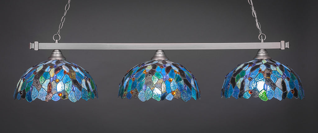 Toltec 803-BN-995 Square 3 Bulbs Bar Billiards Pool Table Island Light