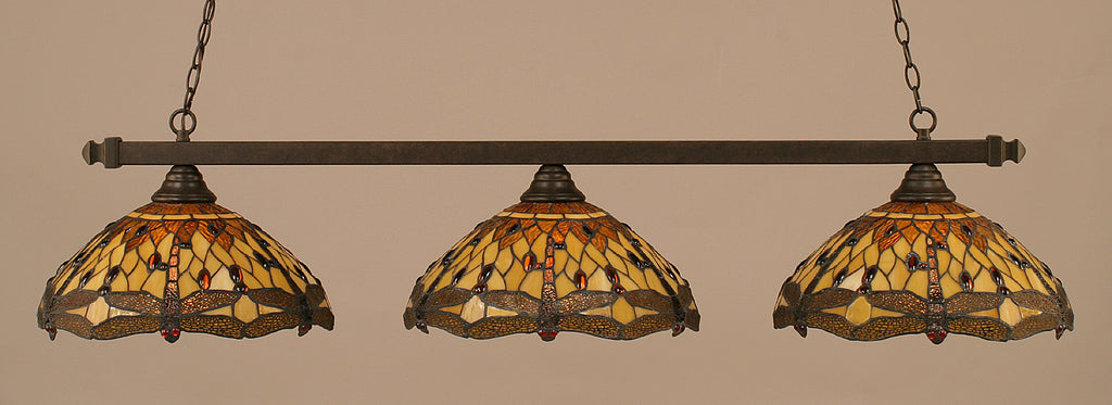 Toltec 803-DG-946 Square 3 Bulbs Bar Billiards Pool Table Island Light