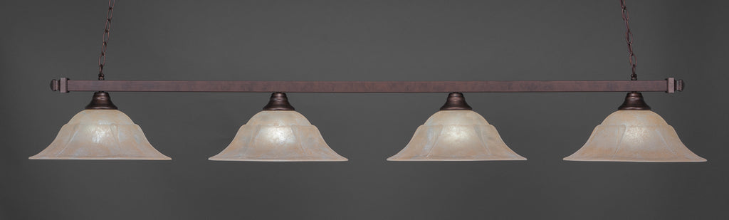 Toltec 804-BRZ-53613 Square 4 Bulbs Bar Billiards Pool Table Island Light