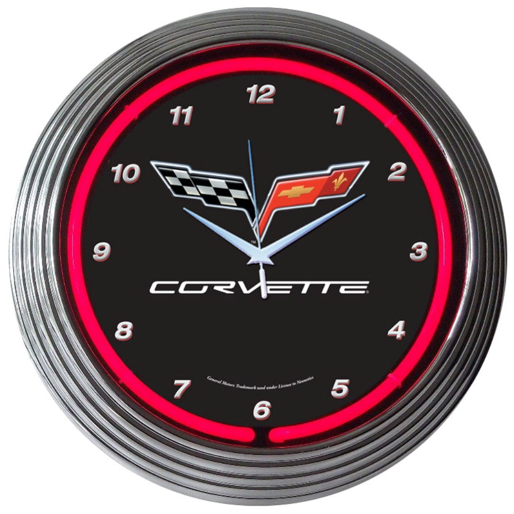 CORVETTE C6 NEON CLOCK