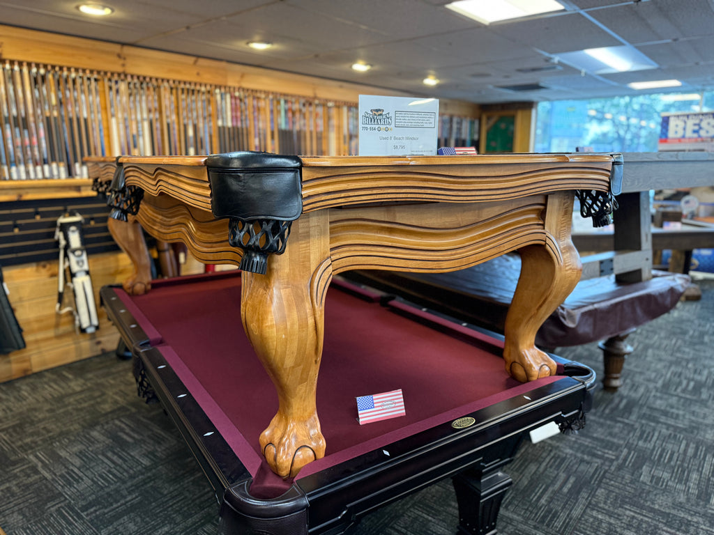 Used 8' Beach Windsor Pool Table Package