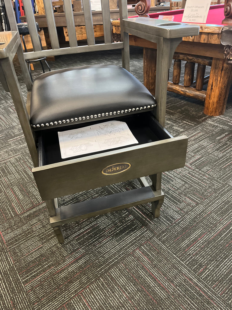 (SOLD) New (not used) Imperial Kona Pool Table Spectator Chairs w/ Drawer - Sold In Pairs Only - Special Price When You Buy All 4