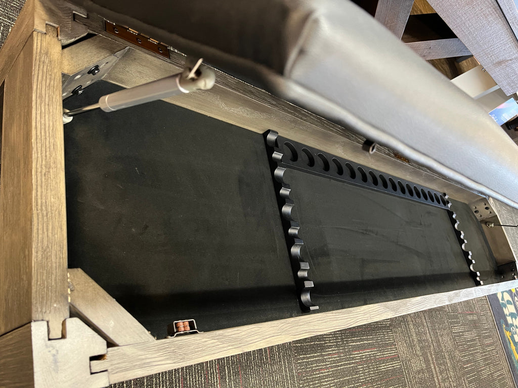 New (not used) Plank & Hide Otis pool table storage bench