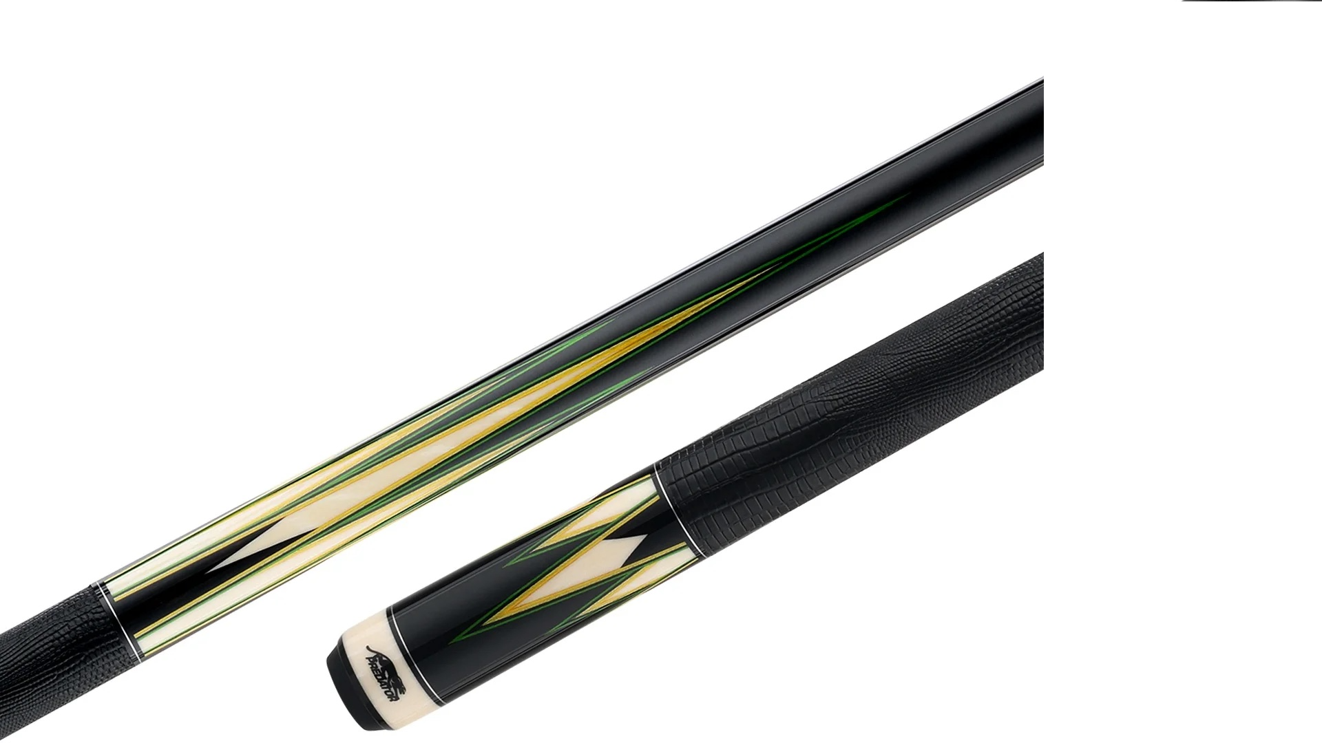 Predator LE True Splice 16 Pool Cue Butt - Ebony with Green/Yellow Points - Leather Wrap