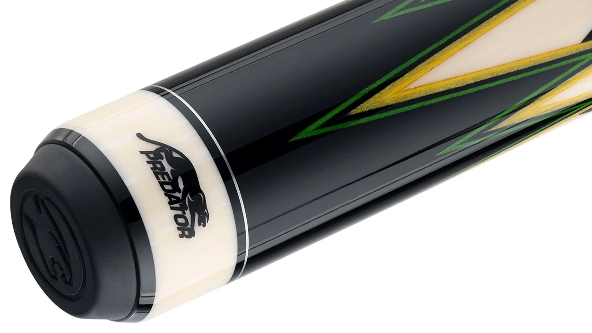 Predator LE True Splice 16 Pool Cue Butt - Ebony with Green/Yellow Points - Leather Wrap