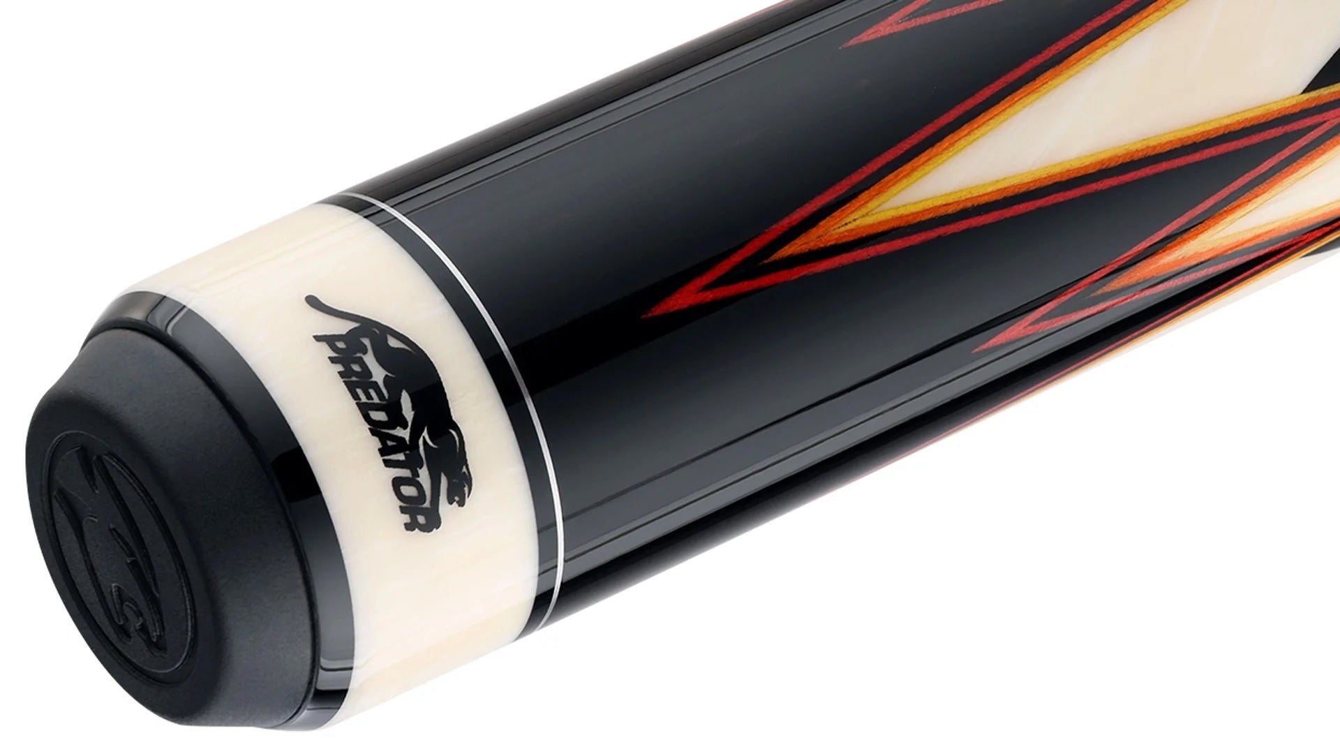Predator LE True Splice 16 Pool Cue Butt - Ebony with Red/Orange Points - Leather Wrap