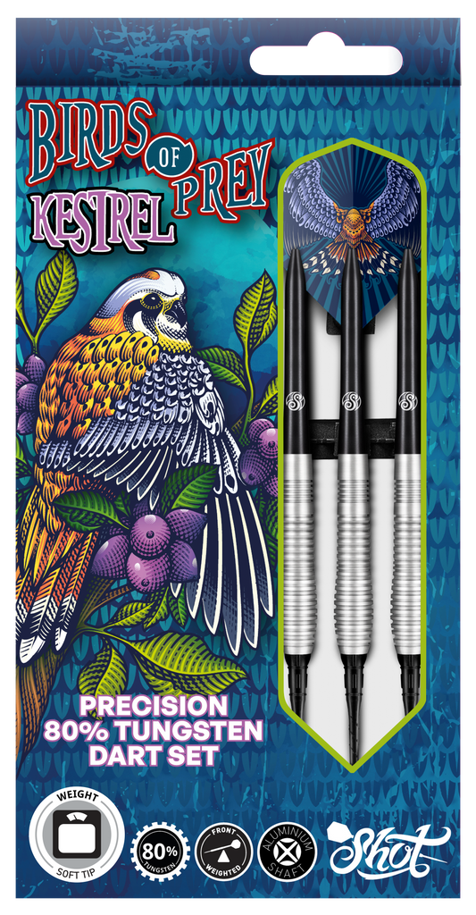 BPTST-24 SHOT! Darts Birds of Prey Kestrel Dart Set 24gm