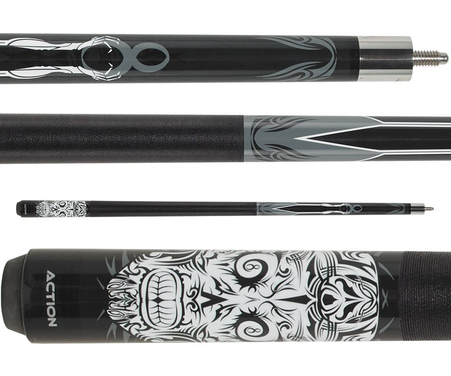 Action CAL01 58 in. Billiards Pool Cue Stick + Free Soft Case Included
