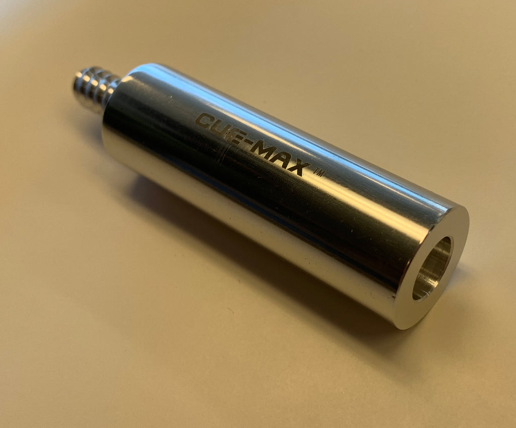 Cue-Max Original 3/8x10 Pool Cue Stick Extension 2.65" (2.2 oz), Aluminum