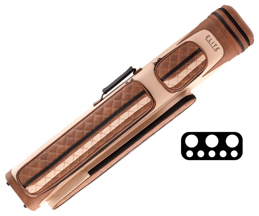 Elite ECV35 CHESTNUT 3Bx5S Chestnut Brown - Two Tone Billiards Pool Cue Stick Case